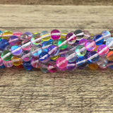6mm Multicolor Mystic Aura Beads | Fashion Jewellery Outlet | Fashion Jewellery Outlet