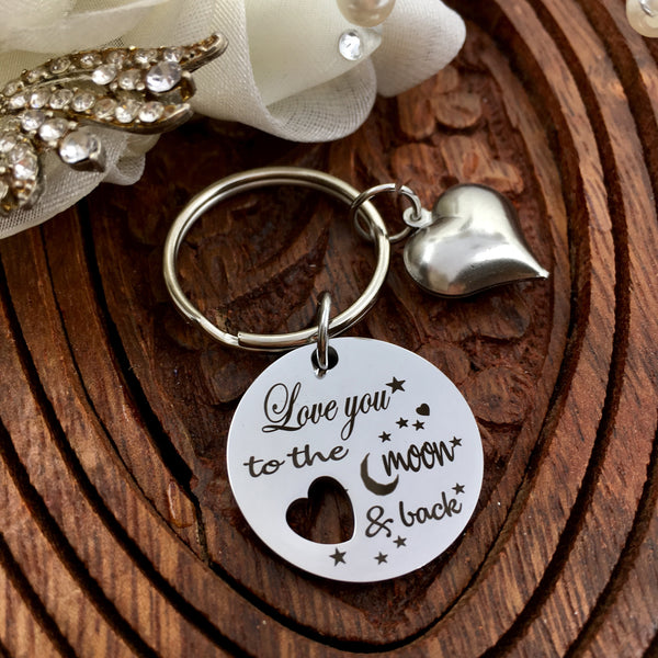Love you to the moon & back Key Chain | Fashion Jewellery Outlet | Fashion Jewellery Outlet