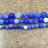 6mm Blue & White Agate Beads | Fashion Jewellery Outlet | Fashion Jewellery Outlet