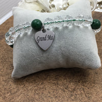 Glass Bead Bracelet with Grandma Charm | Fashion Jewellery Outlet | Fashion Jewellery Outlet