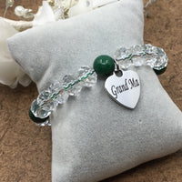 Glass Bead Bracelet with Grandma Charm | Fashion Jewellery Outlet | Fashion Jewellery Outlet