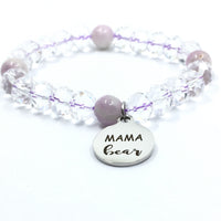 Glass Bead Bracelet with Mama Bear Charm | Fashion Jewellery Outlet | Fashion Jewellery Outlet