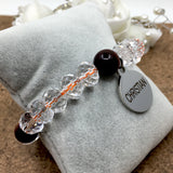 Glass Bead Bracelet with Custom Name Charm | Fashion Jewellery Outlet | Fashion Jewellery Outlet