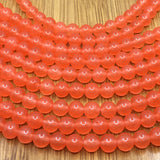 10mm Peach Jade Bead | Fashion Jewellery Outlet | Fashion Jewellery Outlet