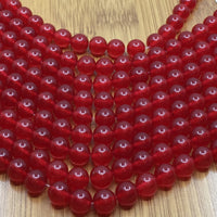 8mm Transparent Red Jade Bead | Fashion Jewellery Outlet | Fashion Jewellery Outlet