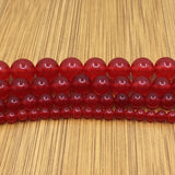 8mm Transparent Red Jade Bead | Fashion Jewellery Outlet | Fashion Jewellery Outlet