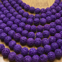 10mm Purple Lava Bead | Fashion Jewellery Outlet | Fashion Jewellery Outlet