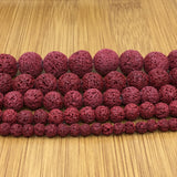 6mm Burgundy Lava Bead | Fashion Jewellery Outlet | Fashion Jewellery Outlet