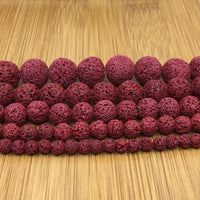 4mm Burgundy Lava Bead | Fashion Jewellery Outlet | Fashion Jewellery Outlet
