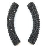 Black Shamballa Tube Beads | Fashion Jewellery Outlet | Fashion Jewellery Outlet