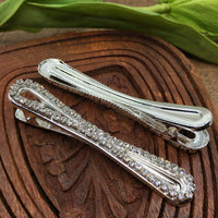 Silver Crystal Rhinestone Stud Hair Clip | Fashion Jewellery Outlet | Fashion Jewellery Outlet