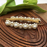 Gold Hair Clip with Pearls | Fashion Jewellery Outlet | Fashion Jewellery Outlet