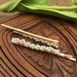 Gold Hair Clip with Pearls | Fashion Jewellery Outlet | Fashion Jewellery Outlet