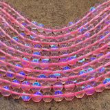 6mm Pink Mystic Aura Bead | Fashion Jewellery Outlet | Fashion Jewellery Outlet