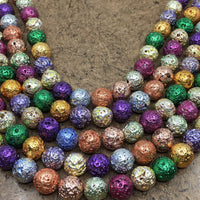 8mm Multicolored Lava Beads | Fashion Jewellery Outlet | Fashion Jewellery Outlet