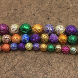 6mm Multicolored Lava Beads | Fashion Jewellery Outlet | Fashion Jewellery Outlet