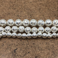 8mm Silver Lava Beads | Fashion Jewellery Outlet | Fashion Jewellery Outlet
