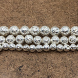 10mm Silver Lava Beads | Fashion Jewellery Outlet | Fashion Jewellery Outlet