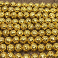 10mm Gold Lava Bead | Fashion Jewellery Outlet | Fashion Jewellery Outlet