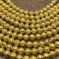 6mm Gold Lava Beads | Fashion Jewellery Outlet | Fashion Jewellery Outlet