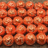 6mm Orange Lava Beads | Fashion Jewellery Outlet | Fashion Jewellery Outlet