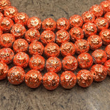 8mm Orange Lava Beads | Fashion Jewellery Outlet | Fashion Jewellery Outlet