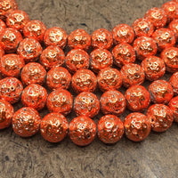 6mm Orange Lava Beads | Fashion Jewellery Outlet | Fashion Jewellery Outlet