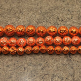 8mm Orange Lava Beads | Fashion Jewellery Outlet | Fashion Jewellery Outlet