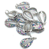 Silver Seashell Charm CZ Pave Charm | Fashion Jewellery Outlet | Fashion Jewellery Outlet