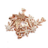 Rose Gold Marijuana Charm CZ Pave Charm | Fashion Jewellery Outlet | Fashion Jewellery Outlet