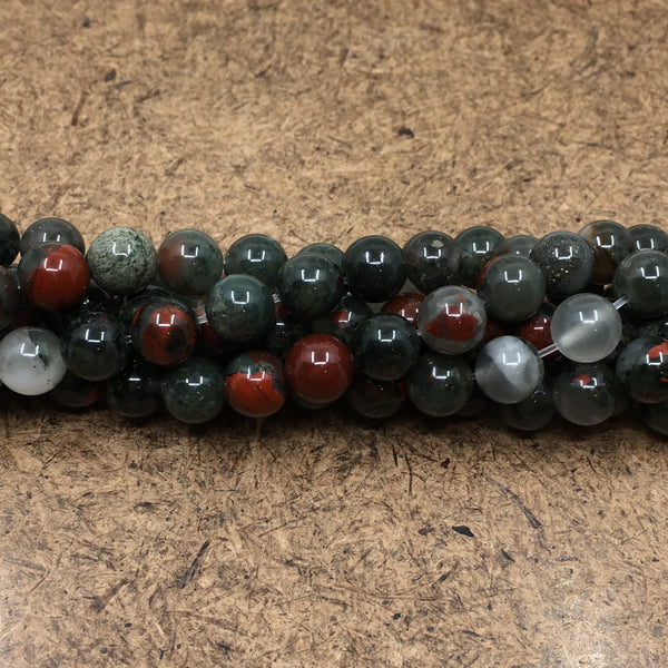 8mm Bloodstone Beads | Fashion Jewellery Outlet | Fashion Jewellery Outlet
