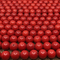 8mm Dyed Red Natural Coral Beads | Fashion Jewellery Outlet | Fashion Jewellery Outlet