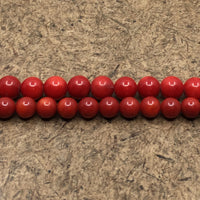 8mm Dyed Red Natural Coral Beads | Fashion Jewellery Outlet | Fashion Jewellery Outlet