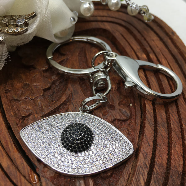 Silver Evil Eye Keychain | Fashion Jewellery Outlet | Fashion Jewellery Outlet