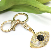 Gold Evil Eye Keychain | Fashion Jewellery Outlet | Fashion Jewellery Outlet