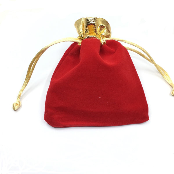 Medium Red Velvet Bag | Fashion Jewellery Outlet | Fashion Jewellery Outlet