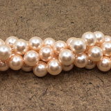 8mm Blush Peach Shell Pearls | Fashion Jewellery Outlet | Fashion Jewellery Outlet