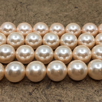6mm Blush Peach Shell Pearls | Fashion Jewellery Outlet | Fashion Jewellery Outlet