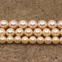 8mm Blush Peach Shell Pearls | Fashion Jewellery Outlet | Fashion Jewellery Outlet
