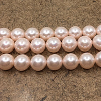 6mm Blush Pink Shell Pearls | Fashion Jewellery Outlet | Fashion Jewellery Outlet