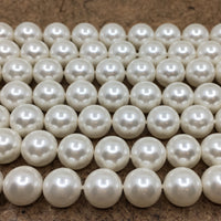 10mm White Shell Pearls | Fashion Jewellery Outlet | Fashion Jewellery Outlet