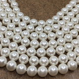 8mm White Shell Pearls | Fashion Jewellery Outlet | Fashion Jewellery Outlet