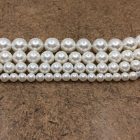 8mm White Shell Pearls | Fashion Jewellery Outlet | Fashion Jewellery Outlet