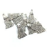 30mm Silver Alloy Tassel Charm | Fashion Jewellery Outlet | Fashion Jewellery Outlet