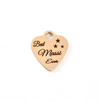 Best Massi Ever Engraved Charm | Fashion Jewellery Outlet | Fashion Jewellery Outlet