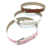 White Thin Faux Leather Strap Band | Fashion Jewellery Outlet | Fashion Jewellery Outlet