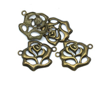 Alloy Dark Copper Rose Connector | Fashion Jewellery Outlet | Fashion Jewellery Outlet