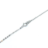 Sterling Silver Ribbon CZ Necklace | Fashion Jewellery Outlet | Fashion Jewellery Outlet