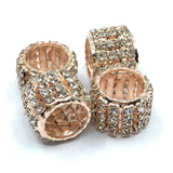 Rose Gold Rhinestone Spacer Bead | Fashion Jewellery Outlet | Fashion Jewellery Outlet
