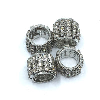 Rhodium Rhinestone Spacer Bead | Fashion Jewellery Outlet | Fashion Jewellery Outlet
